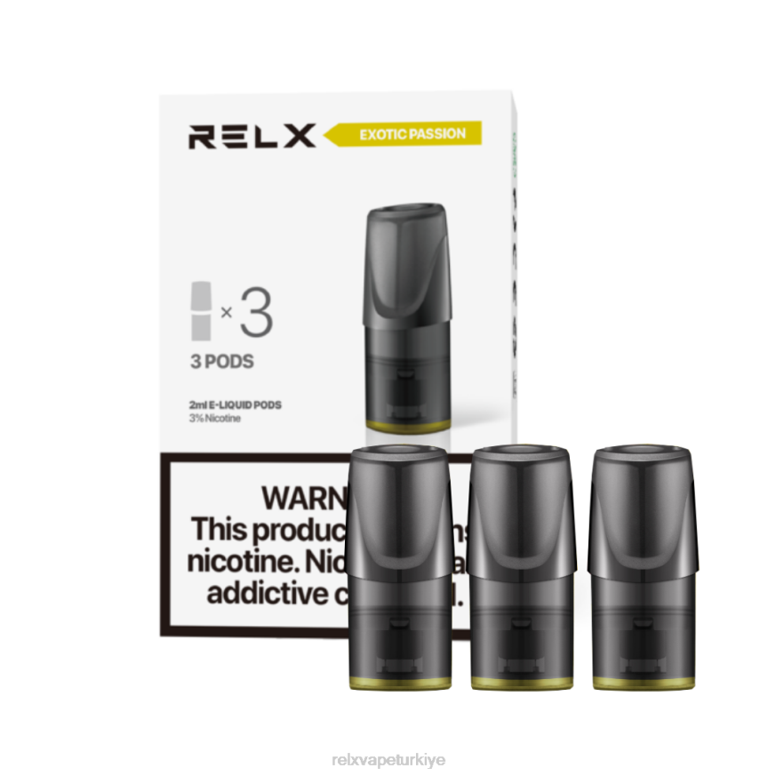 RELX Elektronik Sigara - RELX Classic kapsüller 22F0124 egzotik tutku-tutku meyvesi-taze kırmızı