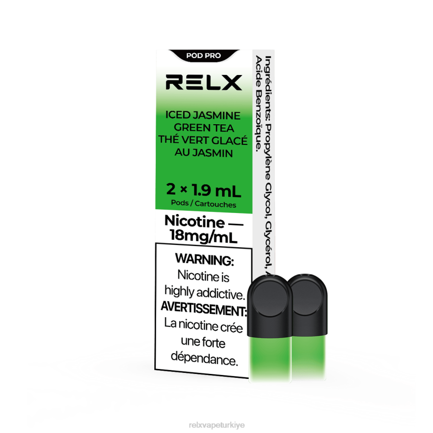 RELX Elektronik Sigara - RELX pod pro - 2 bölme 22F013 buzlu yaseminli yeşil çay
