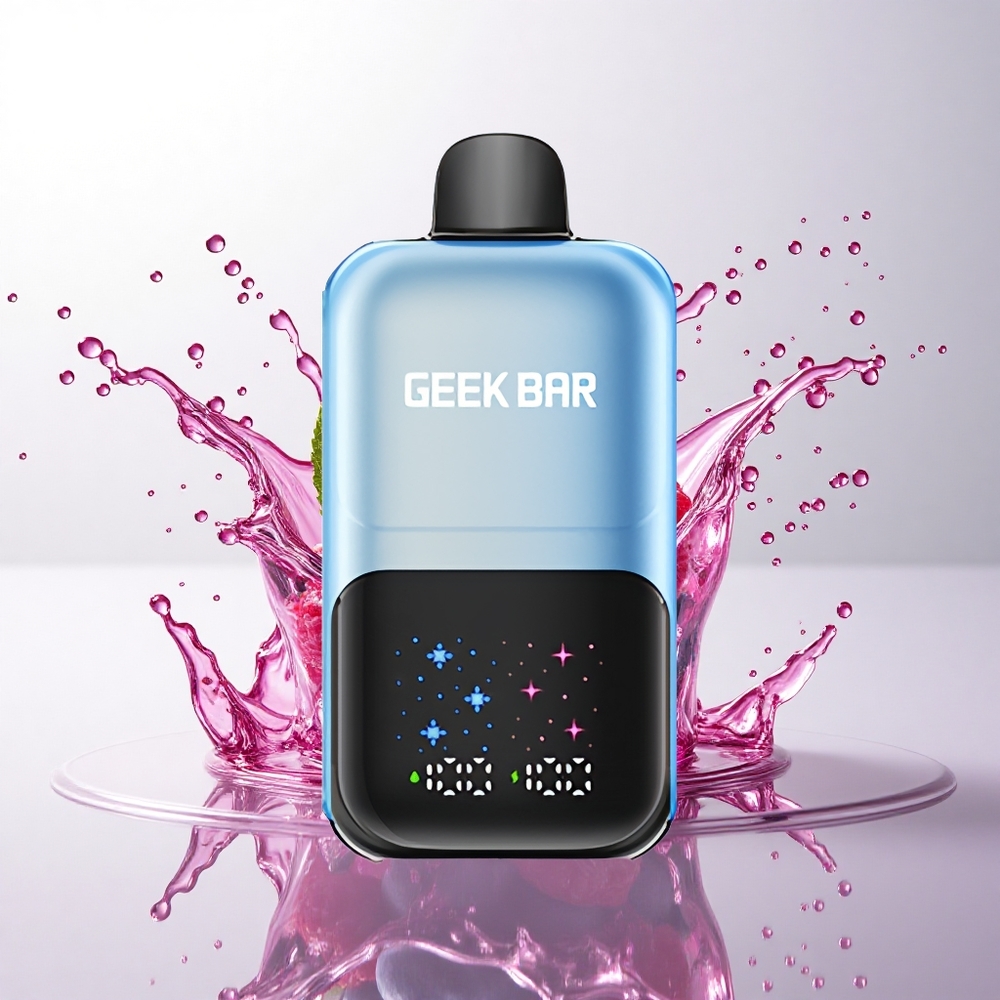 GEEK BAR 2GO 20ml 50000 Puffs Yaban Mersini Ahududu Buz - 20mL Çift Tank, Nikotinli, Şarj Edilebilir