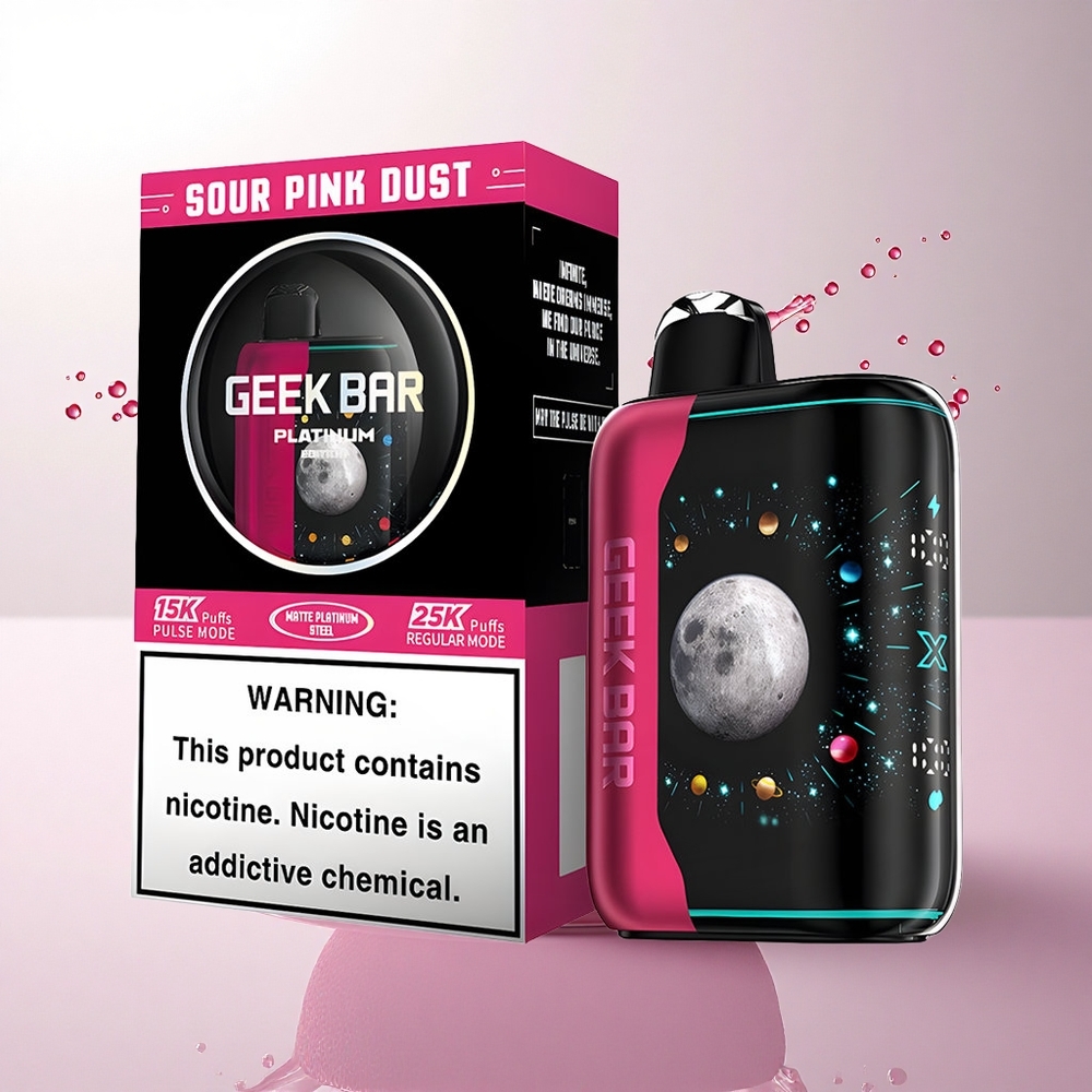 GEEK BAR Platinum Edition 25000 Puffs Ekşi Pembe Toz 20mL Nikotin %2