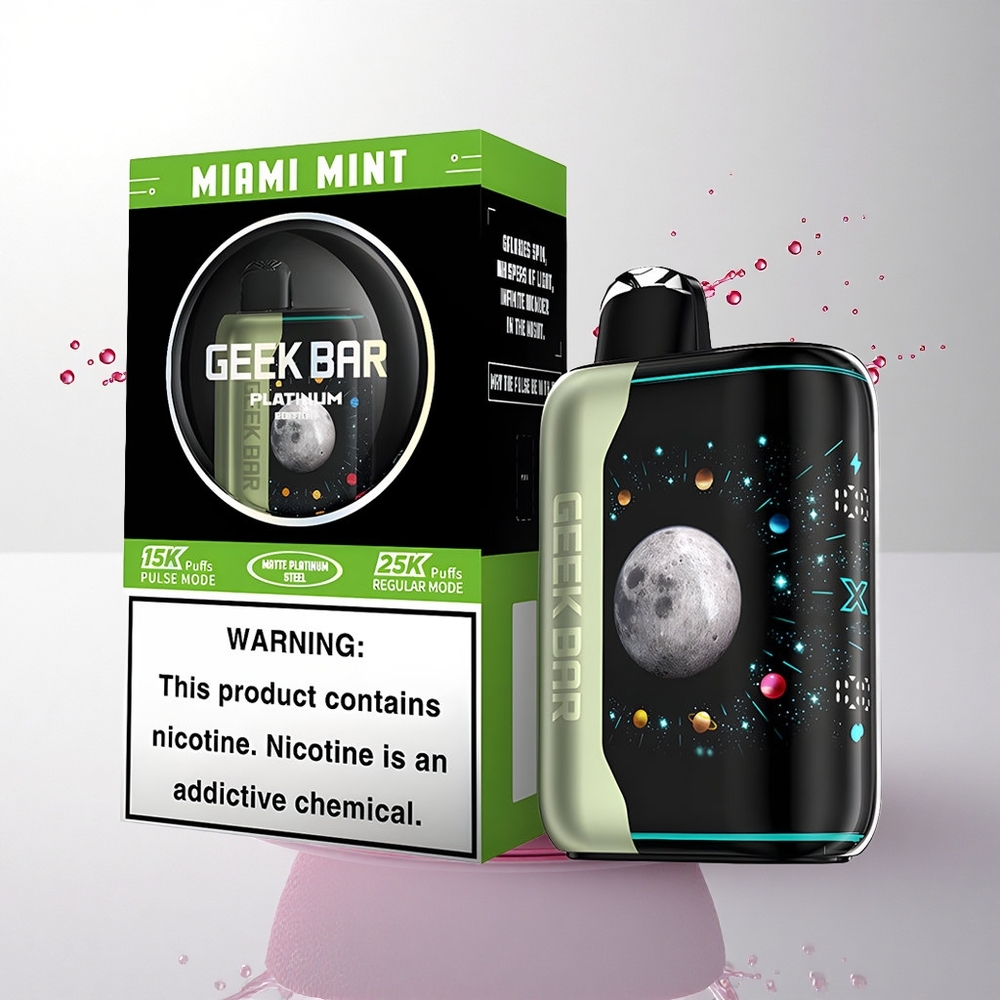 GEEK BAR Platinum Edition 25000 Puffs Miami Nane Bükümlü Dinamik Ekranlı Nikotinli