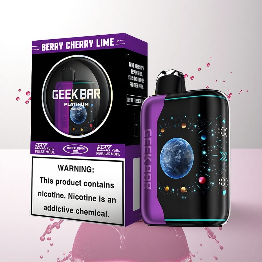 GEEK BAR Platinum Edition 25000 Puffs Çilek Kiraz Limon 20mL %2 nikotin