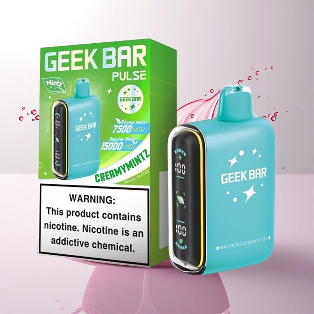 GEEK BAR Pulse 15000 Puffs Mintz Baskı 16ML Nikotin %5 650 mAh
