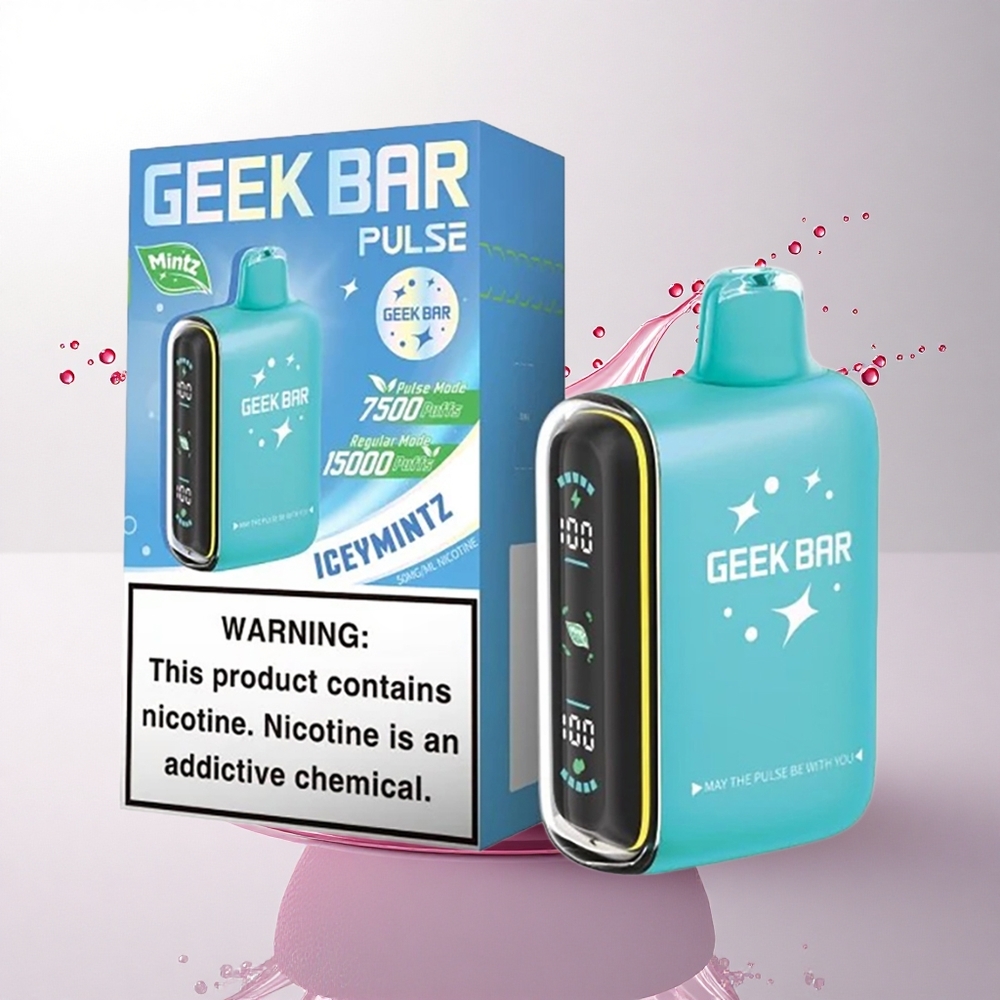 GEEK BAR Pulse 15000 Puffs Mintz Baskı 16ML Nikotin %5 650 mAh