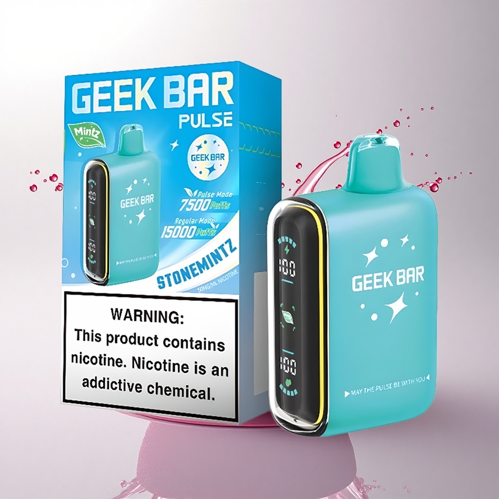 GEEK BAR Pulse 15000 Puffs Mintz Baskı 16ML Nikotin %5 650 mAh