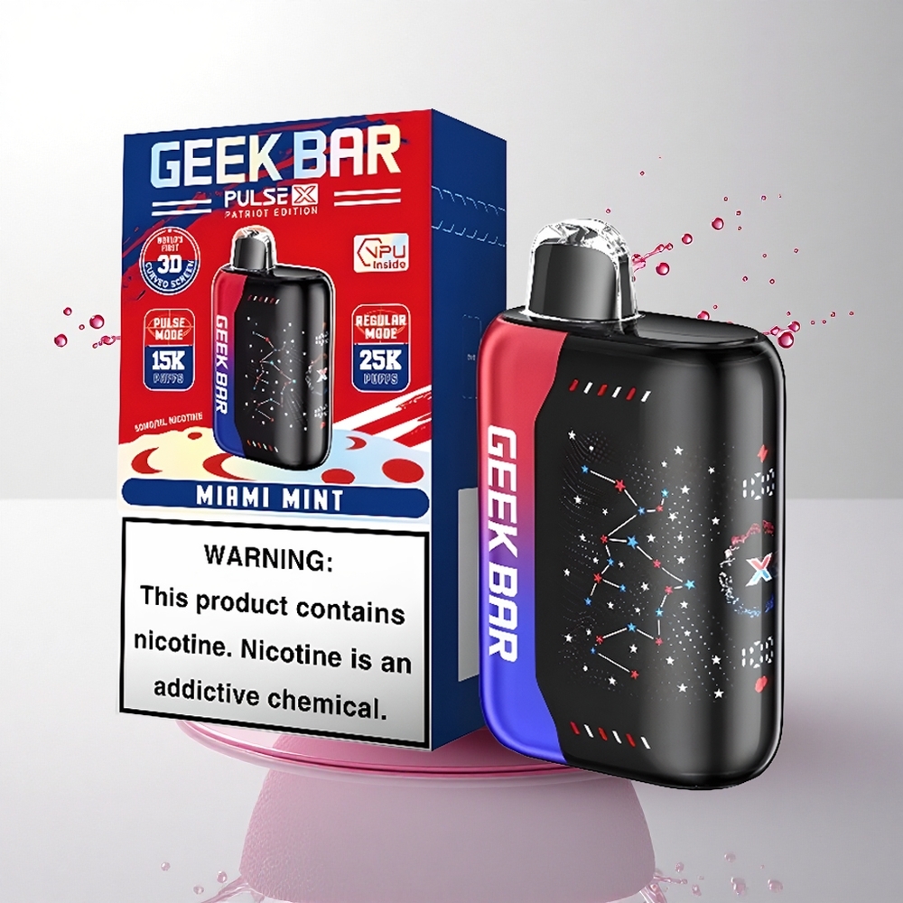 GEEK BAR Pulse X 25000 Puffs Yurtsever Sürümü 18mL Önceden Doldurulmuş Nikotinli