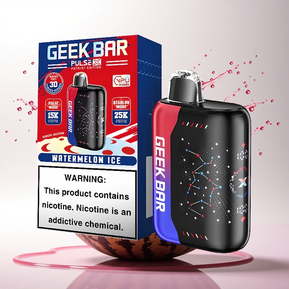 GEEK BAR Pulse X 25000 Puffs Yurtsever Sürümü 18mL Önceden Doldurulmuş Nikotinli