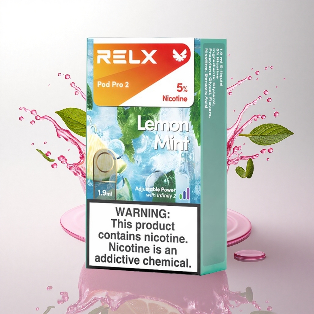 Relx Pod Pro 2 Vape Device Limon Nane 50mg/ml Nikotin, 1.9ml Kapasite, 3 Voltaj Ayarı