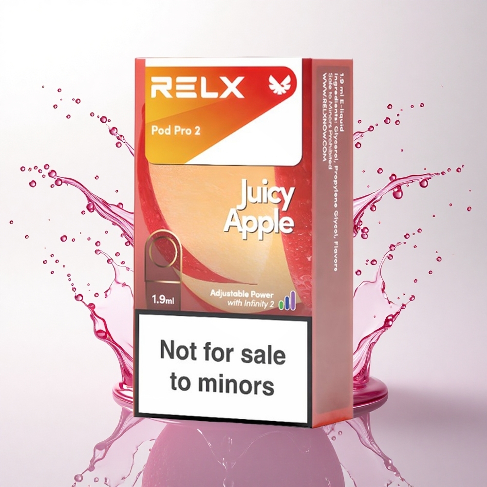 Relx Pod Pro 2 Vape Device Sulu Elma 0mg/ml 1.9ml 3 Voltaj Ayarı
