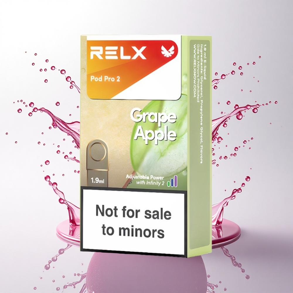Relx Pod Pro 2 Vape Device Üzüm Elma 0mg/ml 1.9ml 5.5W-8W