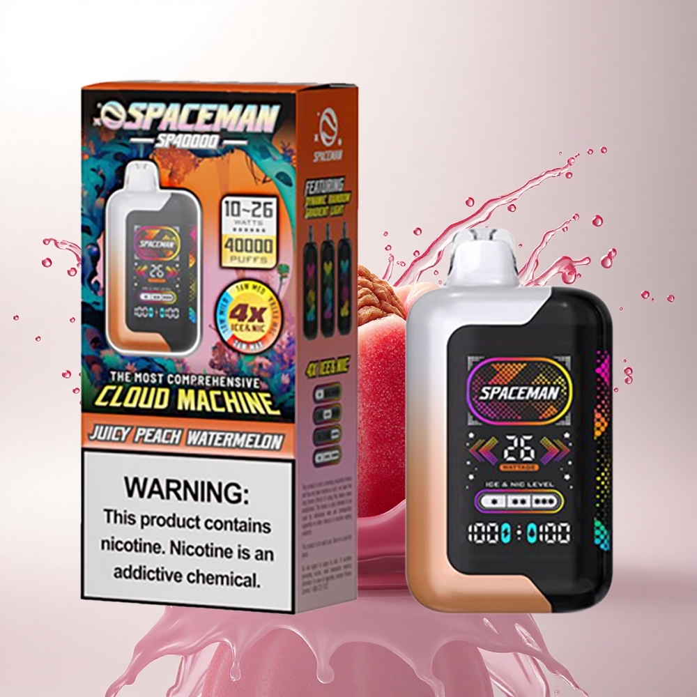 SMOK SPACEMAN SP40000 Puffs Sulu Şeftali Karpuzu 1000mAh 20ml